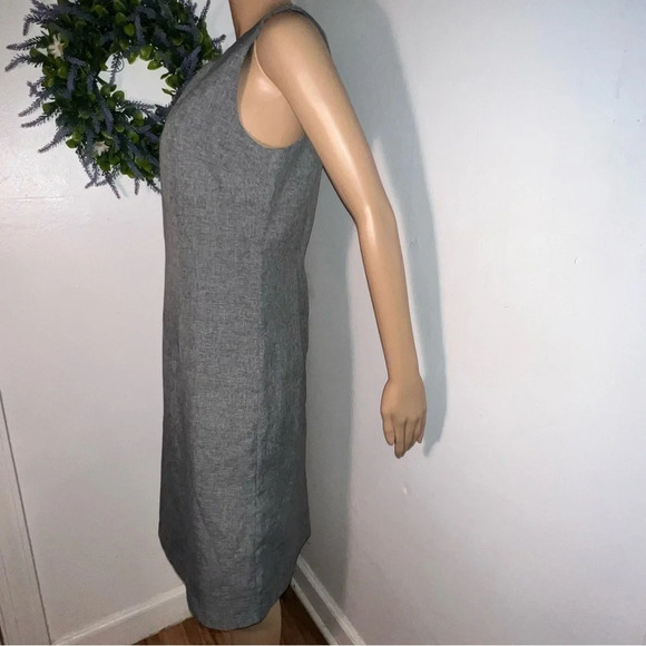 Claudio Nucci,11/12,sleeveless gray tweed print lined rear zip/vent sheath dress - Picture 3 of 12
